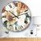 Designart Orange And Cream Cottage Flowers Twig Wall Clock